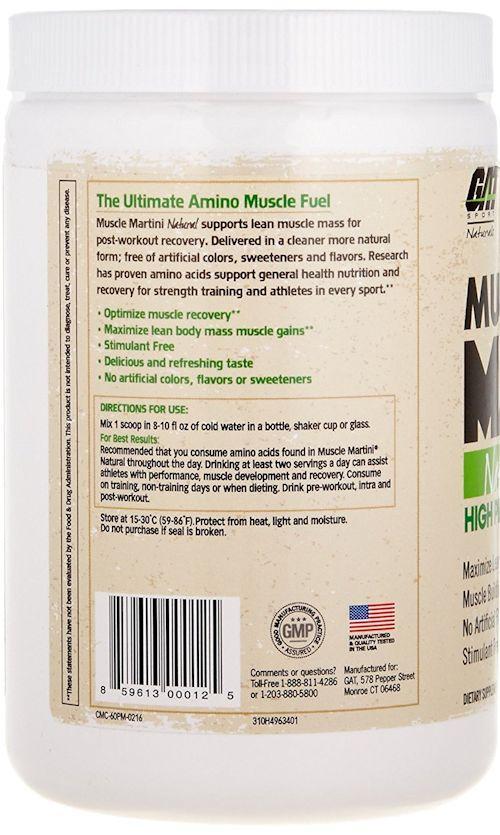 GAT Sport Muscle Martini Natural 30 servings|Pre workout|Bodyandfitness.com