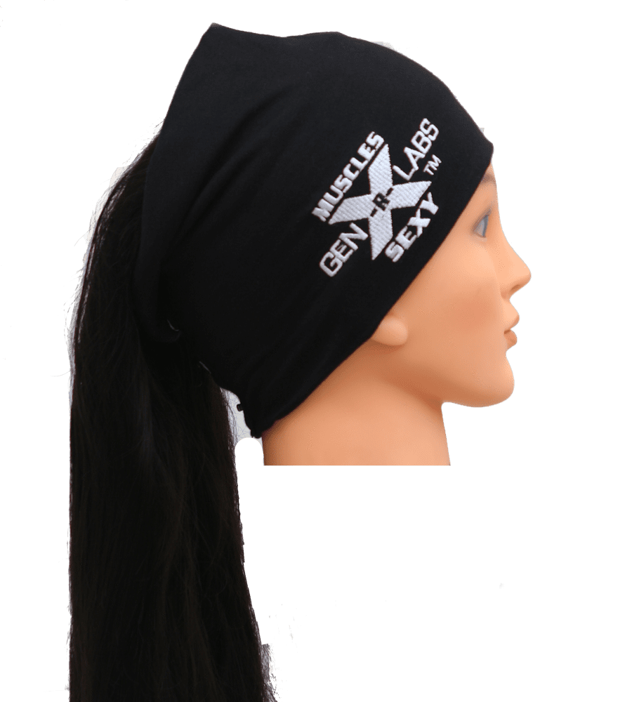 GenXLabs Muscle-R-Sexy Workout Cotton Hair Beanie black