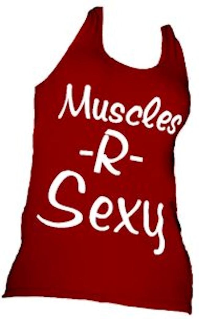 GenXlabs Muscle-R-Sexy Women Cotton T-Back Tank red