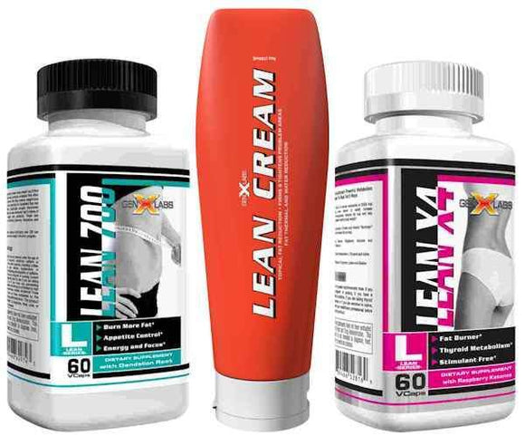 GenXLabs Lean Weight Loss Stack- Lean Cream, Lean 700, LeanX4|Fat Burner|Bodyandfitness.com