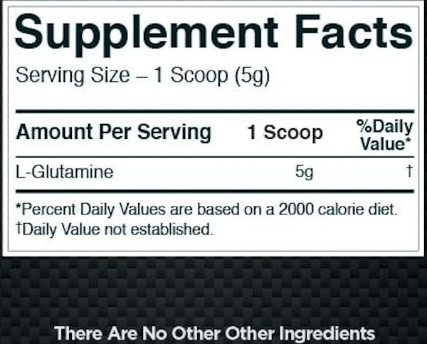 RuleOne Glutamine 75 servings fact