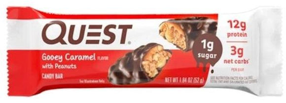 Quest Gooey Caramel with Peanuts Candy Bars 12/Box|Protein Bars, Cookie and Food|Bodyandfitness.com
