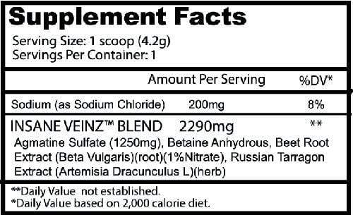 Insane Labz Insane Veinz Pre-Workout|Muscle Pumps|Bodyandfitness.com