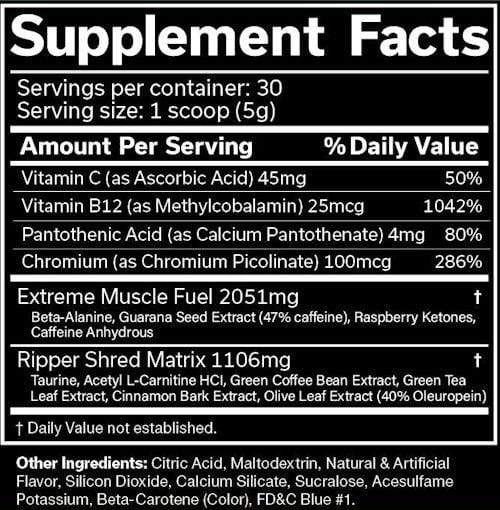 JNX Sports The Ripper 30 servings|Fat Burner|Bodyandfitness.com