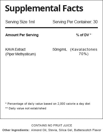 Nanoceutical Solutions Kava Liquid Drops fact