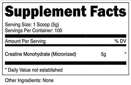 LG Science Creatine 100 servings CLEARANCE fact