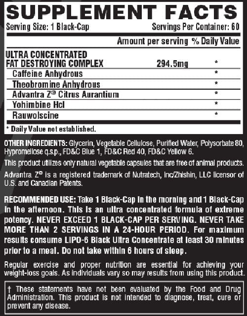 Nutrex Lipo-6 Black Ultra 60 caps| Bodyandfitness.com
