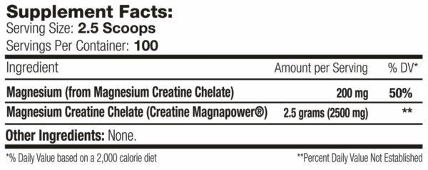 SNS Magnesium Creatine Chelate fact