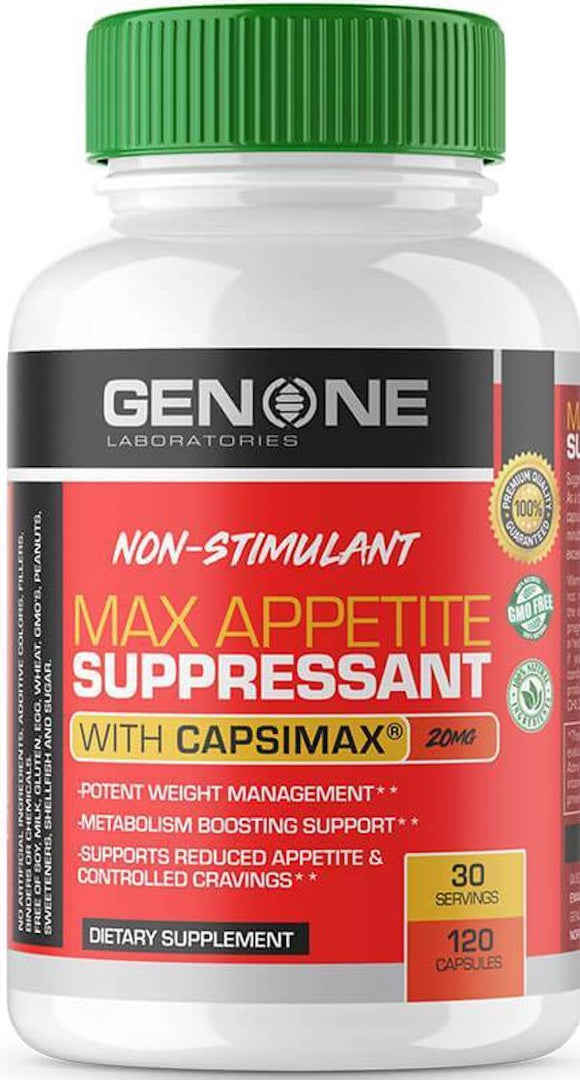 Genone Labs Max Appetite Suppressant 120 caps||Bodyandfitness.com