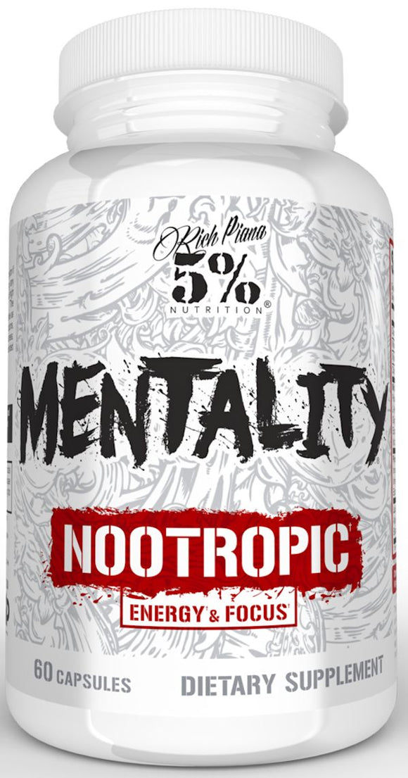 5% Nutrition Mentality Energy and Focus 60 caps|Pre-Workout|Bodyandfitness.com