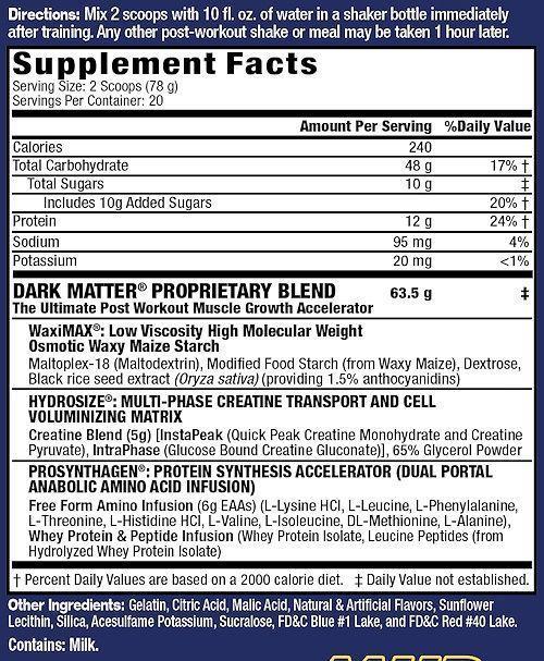 MHP Dark Matter 3.22lbs|Creatine|Bodyandfitness.com