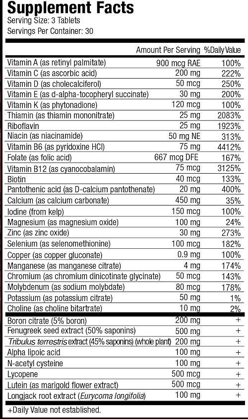 MuscleMeds Vitamin T Multi 90 Tabs|Test Booster|Bodyandfitness.com