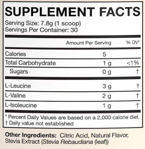 MusclePharm NATURAL BCAA Powder 30 servings|BCAAs|Bodyandfitness.com