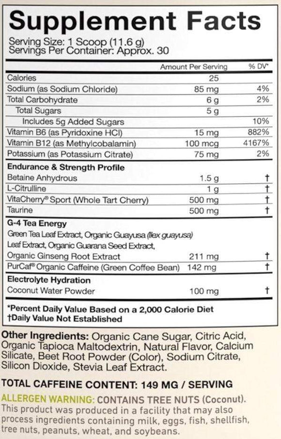 MusclePharm Pre-Workout Natural 30 servings||Bodyandfitness.com