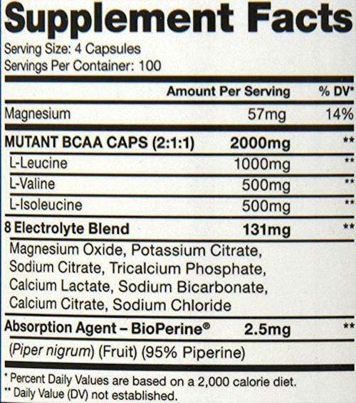 Mutant BCAA 400 Capsules|BCAA|Bodyandfitness.com