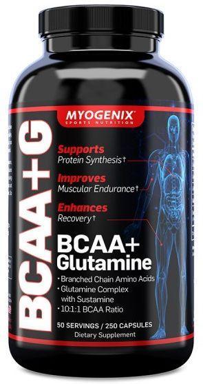 Myogenix BCAA+ G 250 Caps|BCAA|Bodyandfitness.com
