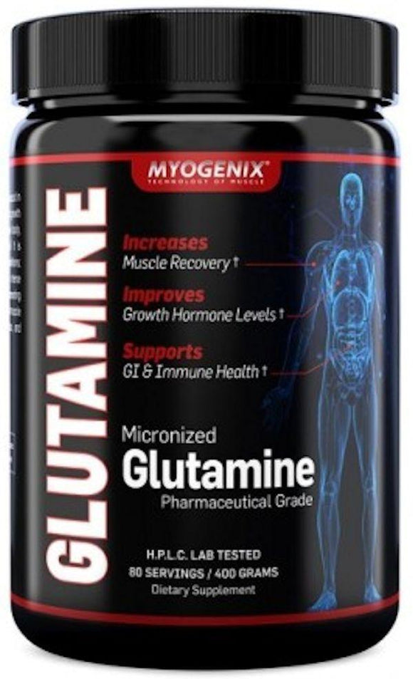 Myogenix Glutamine 400 gms 80 servings|Glutamine|Bodyandfitness.com