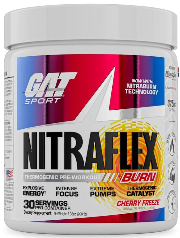 GAT Sport Nitraflex Burn 30 serving|Pre-workout|Bodyandfitness.com