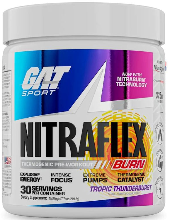 GAT Sport Nitraflex Burn 30 serving|Pre-workout|Bodyandfitness.com