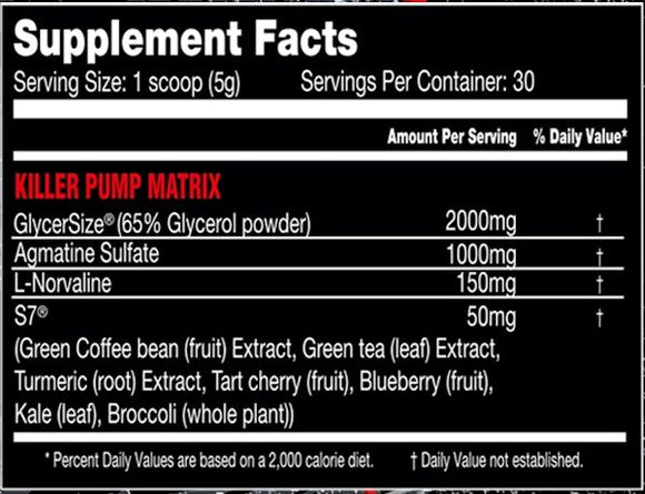 Killer Labz Noxious Killer Pumps 30 servings|Pre Workout|Bodyandfitness.com