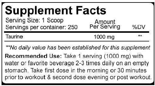 Nutrakey Taurine 250 gms|Amino Acids|Bodyandfitness.com