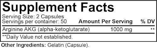 NutraKey Arginine AKG 100 Caps|Arginine|Bodyandfitness.com