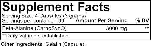 Nutrakey Beta-Alanine 120 Caps|Muscle Builders|Bodyandfitness.com