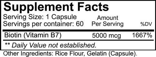 NutraKey Biotin 60 caps|Hair Vitamins|Bodyandfitness.com