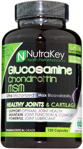 Nutrakey Glucosamine Chondroitin MSM 120 Caps|Joint Support|Bodyandfitness.com