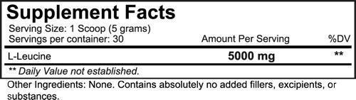 NutraKey Leucine 150g 30 servings|Lean Muscle|Bodyandfitness.com
