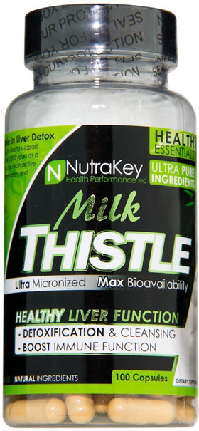 Nutrakey Milk Thistle 100 caps|Liver Support|Bodyandfitness.com