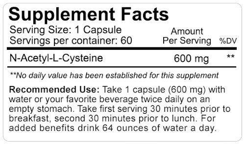 Nutrakey NAC 60 caps|Liver Support|Bodyandfitness.com