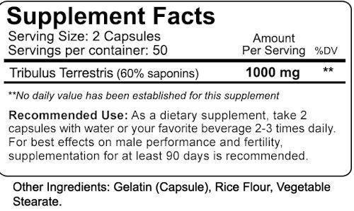 NutraKey Tribulus 100 Caps