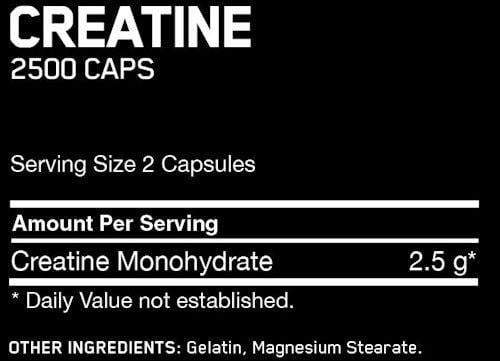 Optimum Nutrition Creatine 2500 200 Caps|Creatine|Bodyandfitness.com