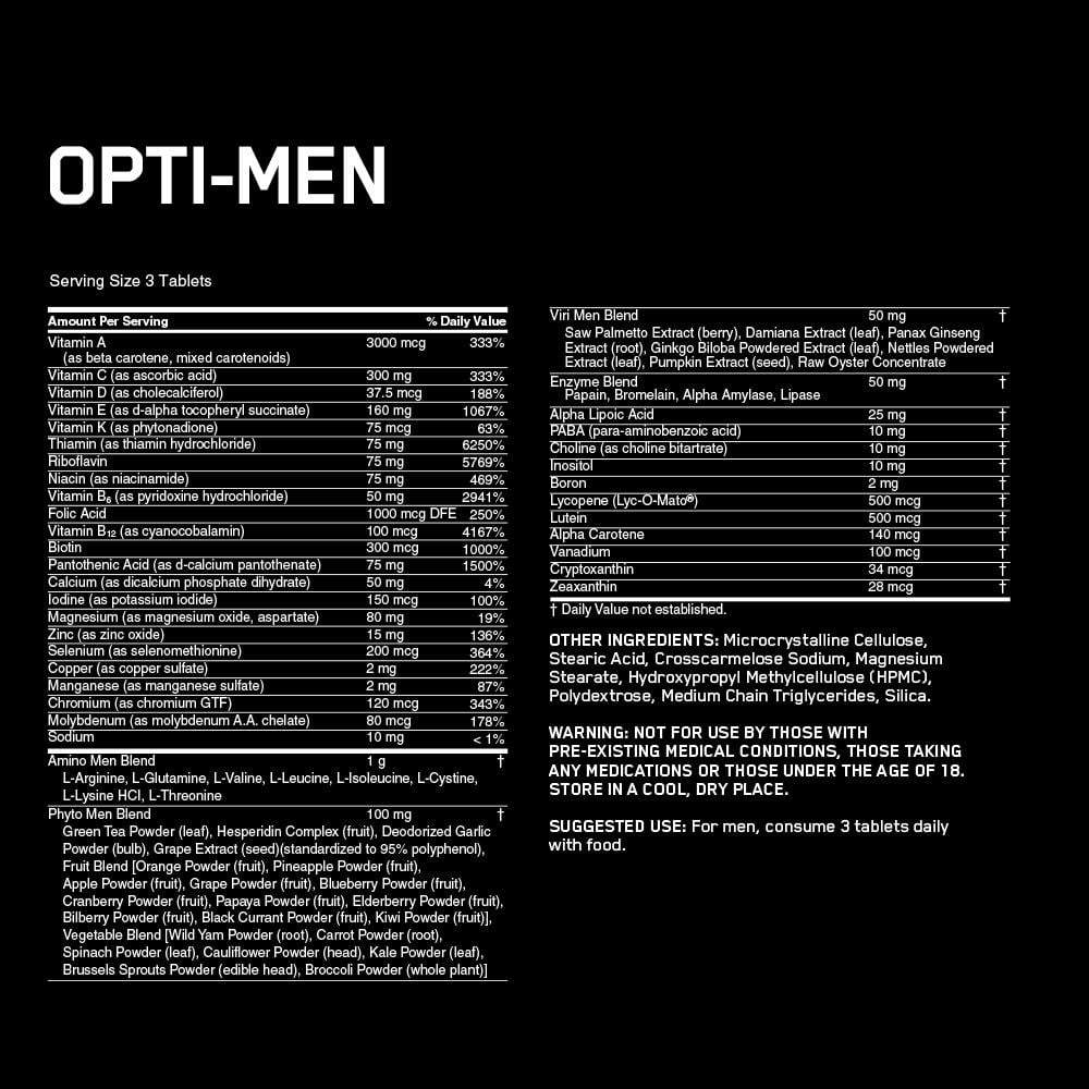 Optimum Nutrition Opti-Men 150 Tabs