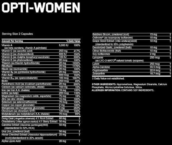 Optimum Nutrition Opti-Women 60 Caps|Multi Vitamin|Bodyandfitness.com