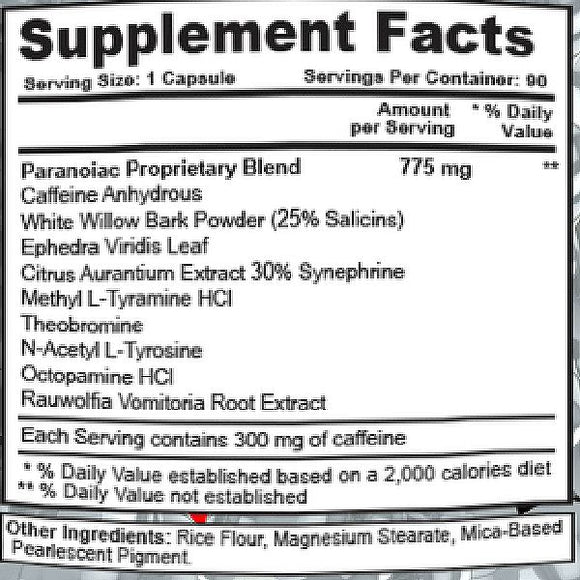 Terror Labz Paranoiac (Best Fat Burner)|Appetite Control|Bodyandfitness.com