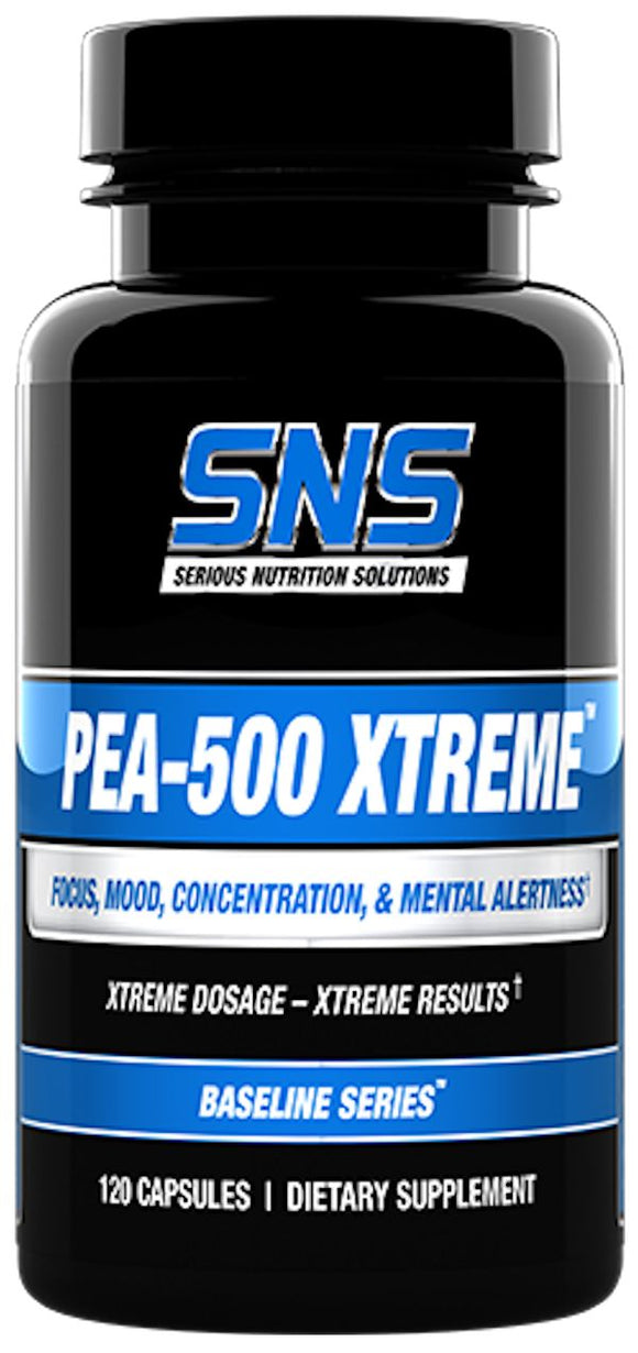 Serious Nutrition Solutions SNS PEA-500 Xtreme 120 caps|Focusing Aids|Bodyandfitness.com