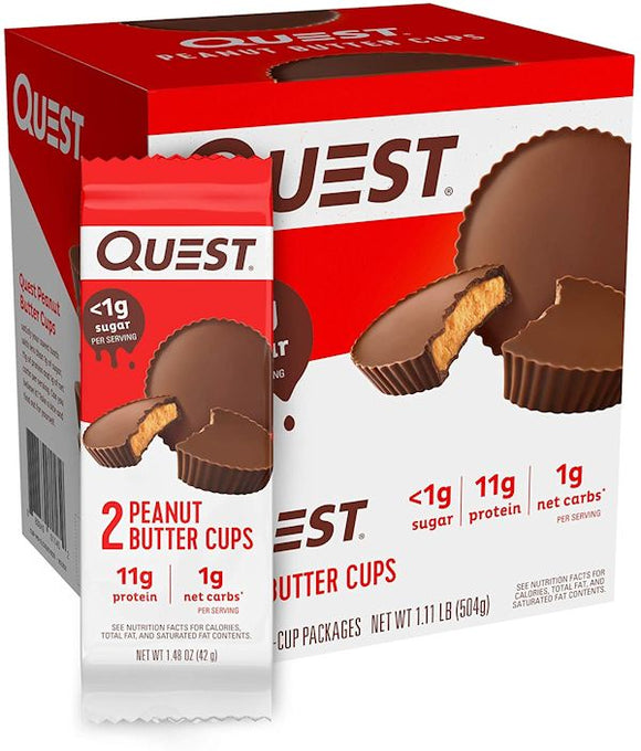 Quest Peanut Butter Cups 12 packet|Protein Bars, Cookie and Food|Bodyandfitness.com