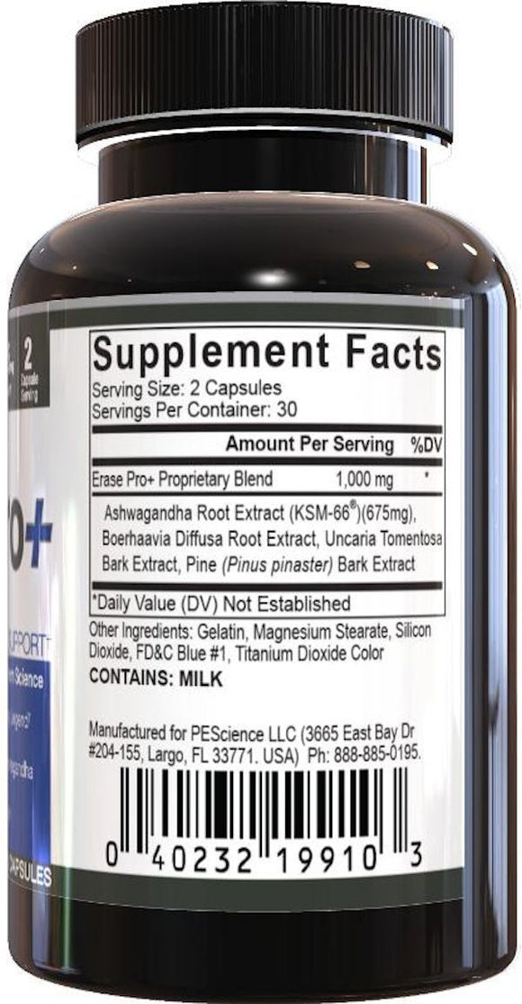 PEScience Erase Pro 60 Capsules|Lean Muscle|Bodyandfitness.com