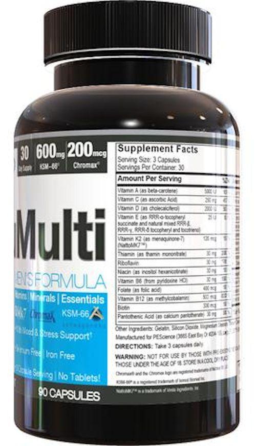 PEScience TruMulti Men's 90 Capsules|Multi Vitamin|Bodyandfitness.com