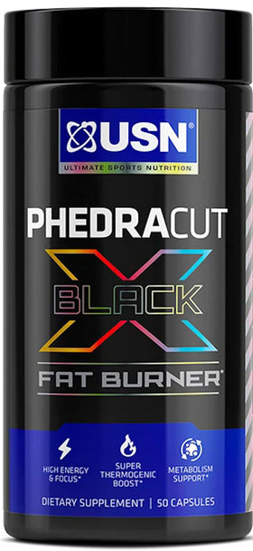 USN PhedraCut Burn X Black 50 caps.||Bodyandfitness.com