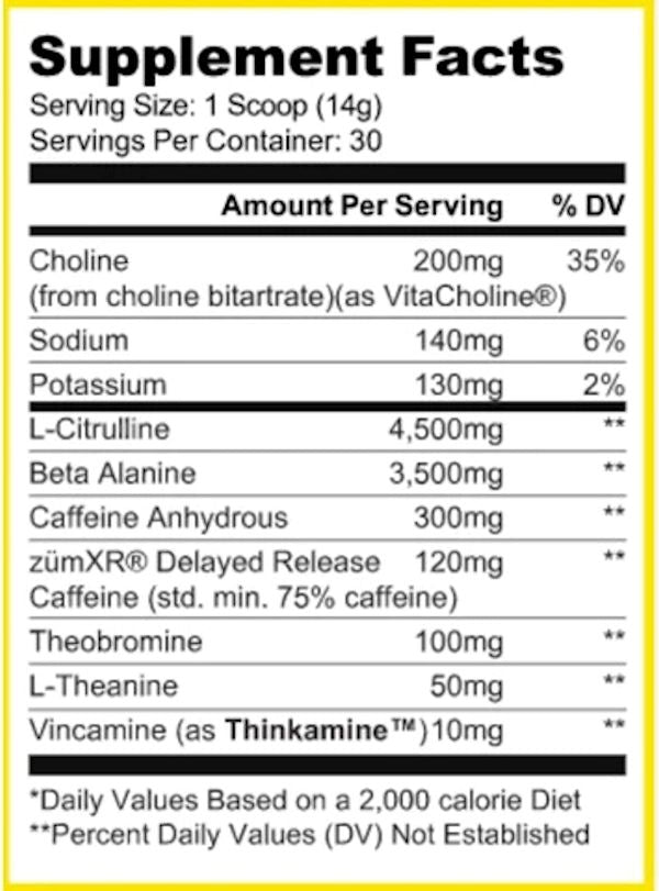 Ryse Supplements Loaded Pre-Workout facts