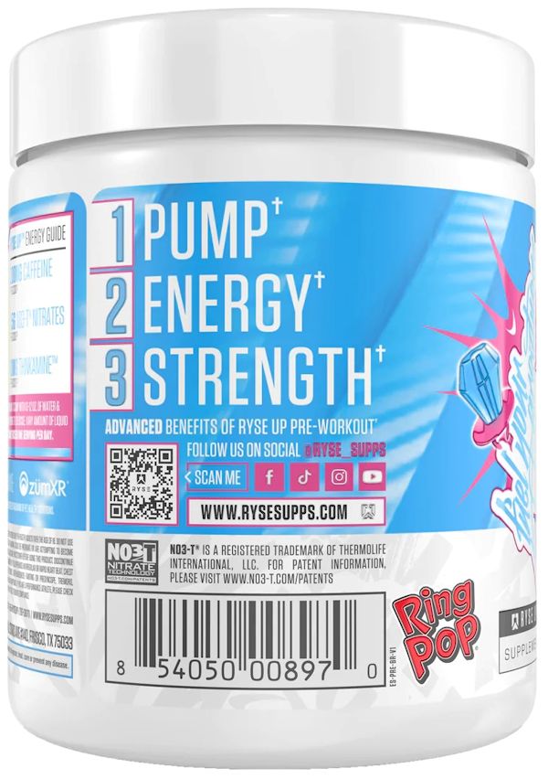 Ryse Supplements Pre-Workout chery back