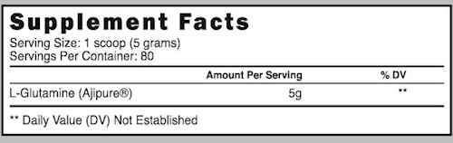 Prime Nutrition Glutamine 80 servings|Glutamine|Bodyandfitness.com