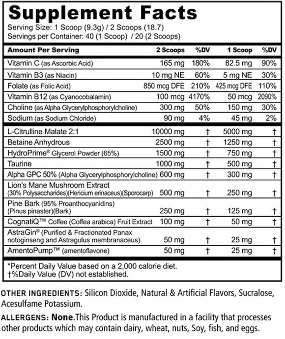 Panda Supps Pump Stim Free Pre Workout 40 servings|Pre Workout|Bodyandfitness.com