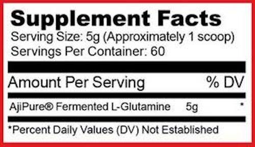 Purus Labs L-Glutamine 300gms 60 servings|Glutamine|Bodyandfitness.com