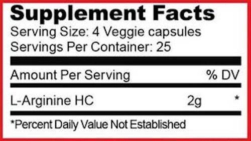 Purus Labs L-Arginine 100 ct