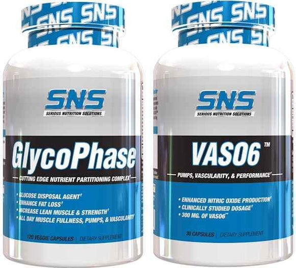 Serious Nutrition Solutions SNS GlycoPhase & Vas06 Mass Muscle Pumps|Agmatine|Bodyandfitness.com