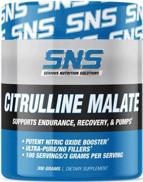 Serious Nutrition Solutions SNS Citrulline Malate Powder 100 servings|Citrulline|Bodyandfitness.com